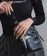 Original Design Leather Button Decorated Crossbody Bag